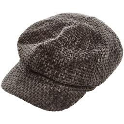 Womens Madd Hatter Chenille Newsboy Hat