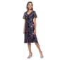 Petite SLNY Flutter Sleeve V Neck Sequin Floral Dress - image 1