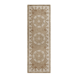 HomeRoots Tan Retro Modern Medallion Runner