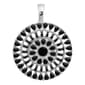 Wearable Art Round Disc with Jet Black Stones Enhancer Pendant - image 1