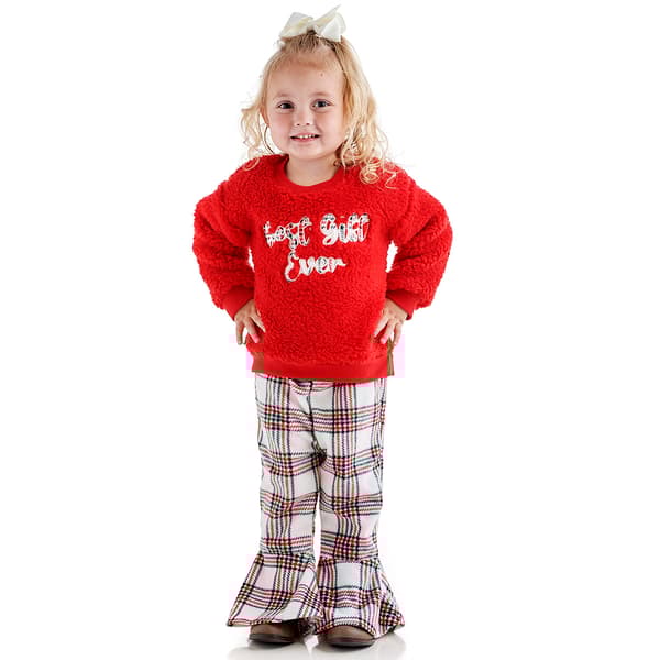 Toddler Girl Bloomin Baby Sherpa Gift Pullover & Fleece Pants Set - image 