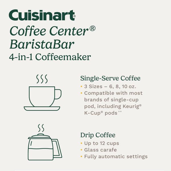 Cuisinart&#174; Coffee Center Barista Bar 4-in-1