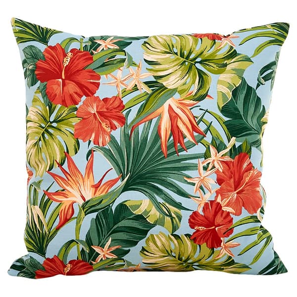 Jordan Manufacturing 16in. Outdoor Toss Pillow - Aqua/Coral - image 