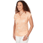 Womens Hearts of Palm Fun in the Sun Cap Sleeve Tropical Blouse - image 3