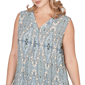 Plus Size Emaline Seabreeze Essence Sleeveless Paisley Blouse - image 5