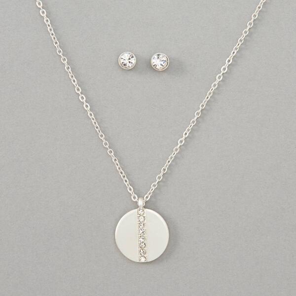 KIS&#40;R&#41; Silver I'm Enough Necklace & Earrings Set - image 