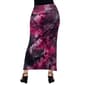 Womens 24/7 Comfort Apparel Magenta Tie Dye Waist Maxi Skirt - image 2