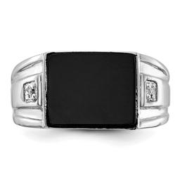 Mens Gentlemen’s Classics™ 14kt. White Gold Cushion Onyx Ring
