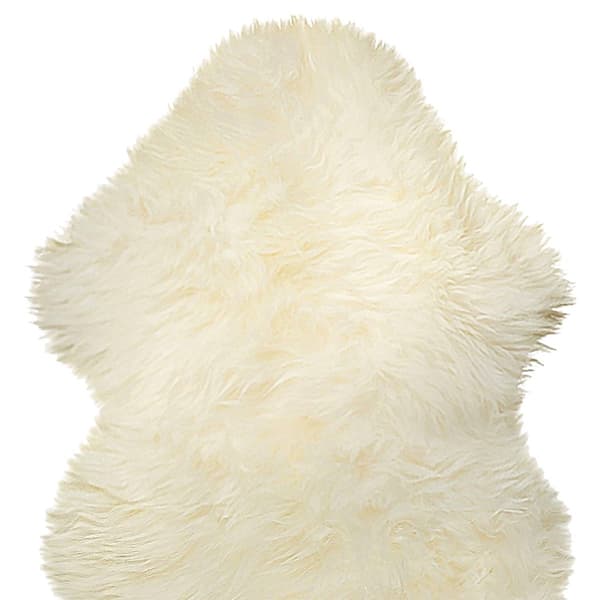 9th & Pike® Natural New Zealand Sheepskin Wool Accent Rug