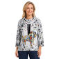 Womens Ali Miles Long Sleeve Pull Over Cowl Neck With Drawstring - image 1