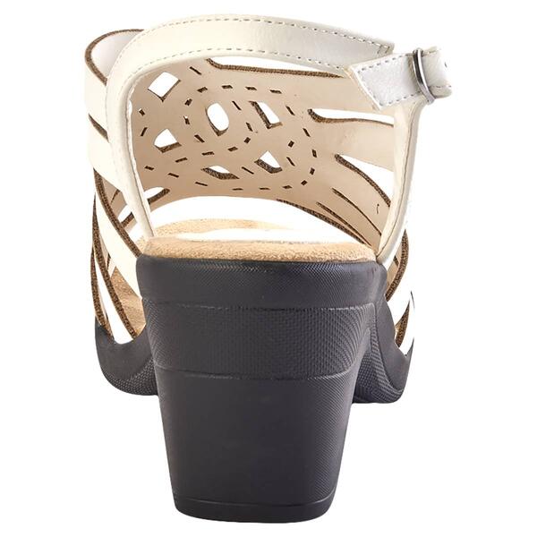 Womens Easy Street Jira Geometric Strappy Slingback Sandals