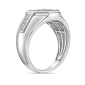 Mens Lynx Sterling Silver 3/4ctw. Lab-Grown Diamond Ring - 8R75SI - image 2