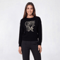Womens Rio & Rian Long Sleeve Coffee Time Sweater - image 1