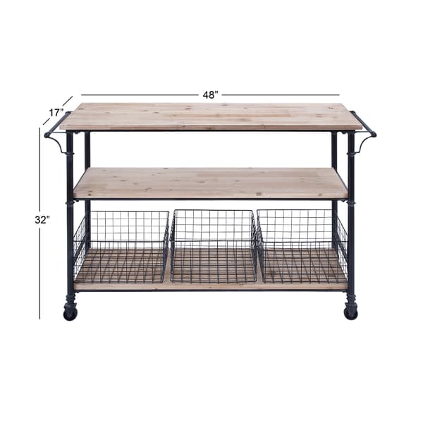 9th & Pike&#174; 3-Tier Rolling Cart