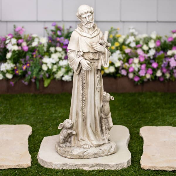 Northlight Seasonal St. Francis Of Assisi & Animals Garden Statue - image 