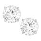 Gianni Argento Sterling Silver White Sapphire Round Stud Earrings - image 1