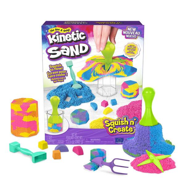 Spin Master Kinetic Sand Squish N' Create Playset - image 