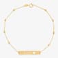 Gold Classics&#8482; Love w/ Cutout Heart Beaded Tin Cup Bracelet - image 2