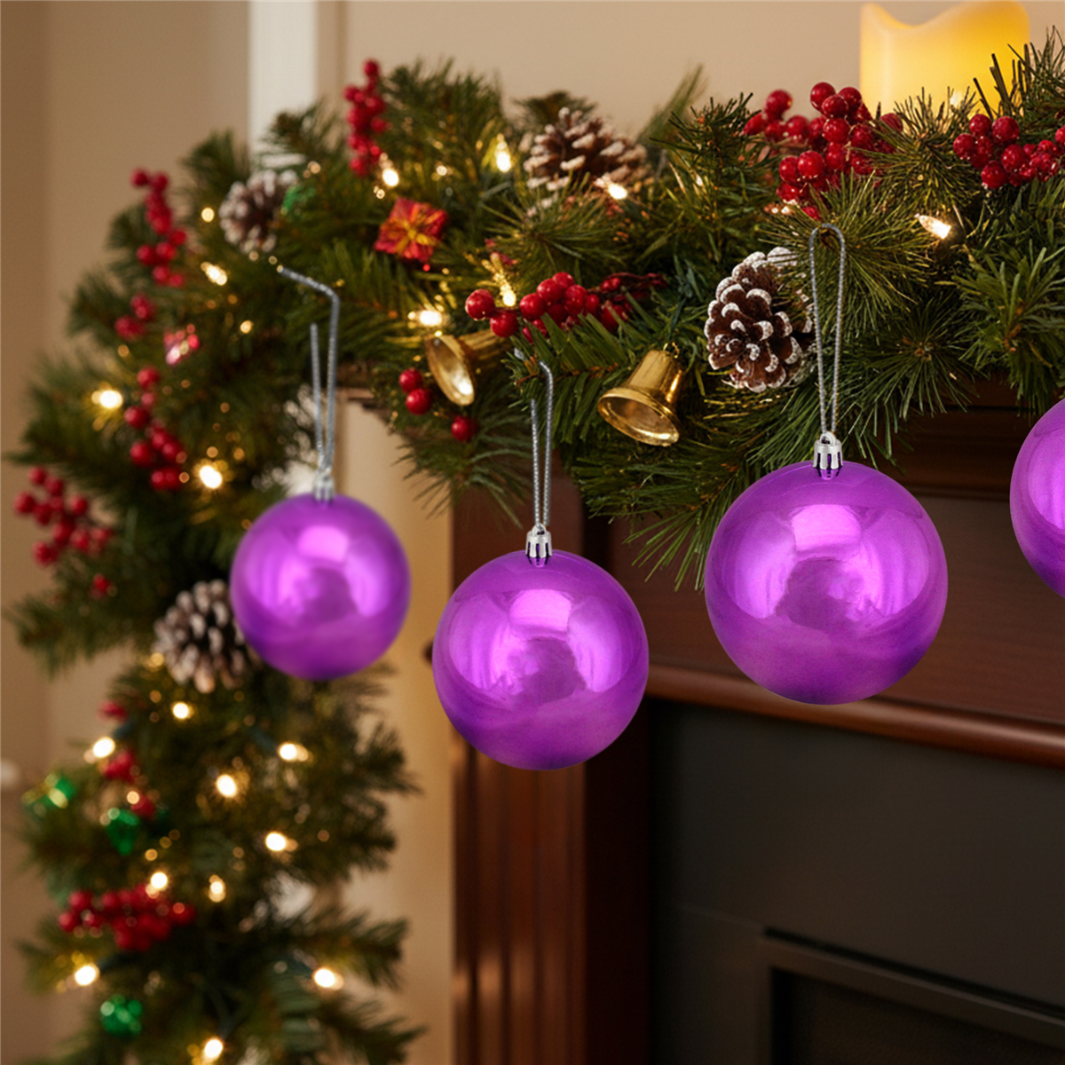 Northlight Shiny Purple Shatterproof Christmas Ball Ornament