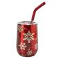 Gourmet Home 14oz. Red Snowflake Wine Tumbler - image 1