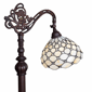 HomeRoots 62in. Brown Metal Floor Lamp With Glass Shade - image 3