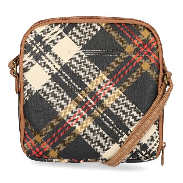 Koltov NS Zip Around Plaid Crossbody