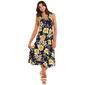 Womens Robbie Bee Sleeveless Floral Drape Neck A-Line Dress - image 1