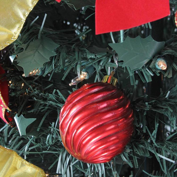 Northlight 6ft. Gold and Red Pop-Up Artificial Christmas Tree
