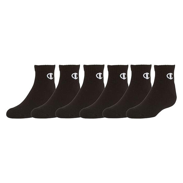Boys Champion&#40;R&#41; 6pk. Core Quarter Socks - image 