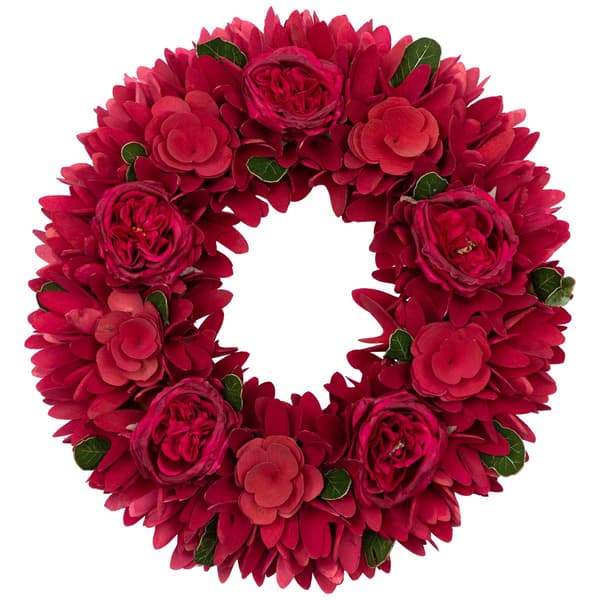 Northlight Seasonal Wood Roses Valentine''s Day Wreath