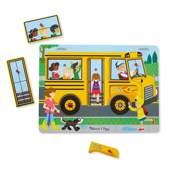 Melissa &amp; Doug® 6pc. The Wheels on the Bus Sound Puzzle