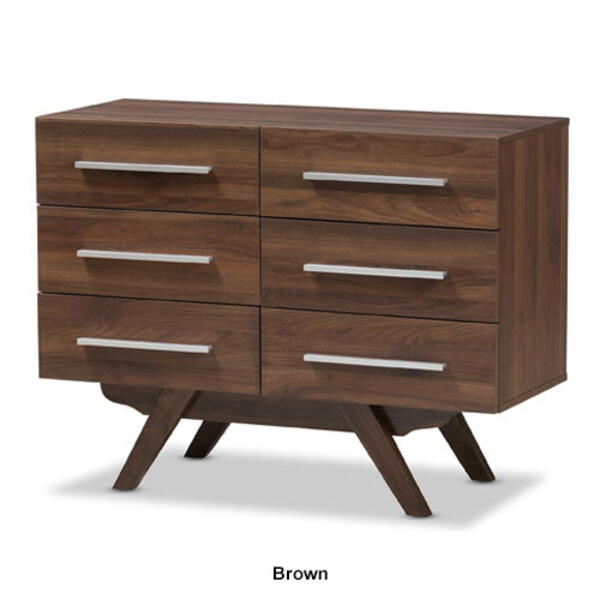 Baxton Studio Auburn 6 Drawer Dresser