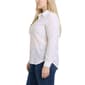 Plus Size NY Collection Long Sleeve Starfish Button Down Blouse - image 3