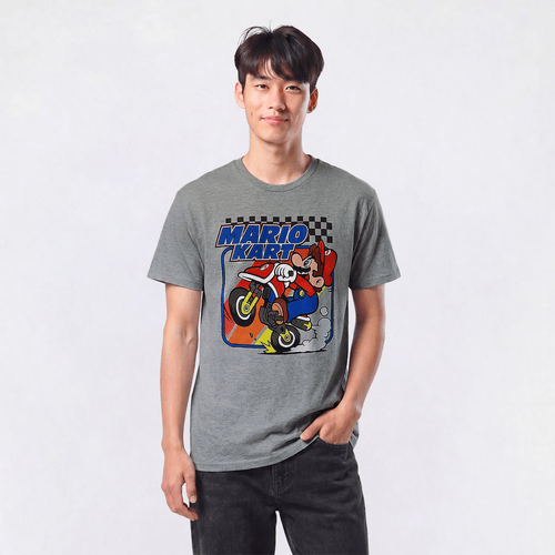 Young Mens Mario Wheelie Graphic Tee - image 