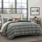 Eddie Bauer Rugged Plaid Navy Rreversible Comforter Set - image 1