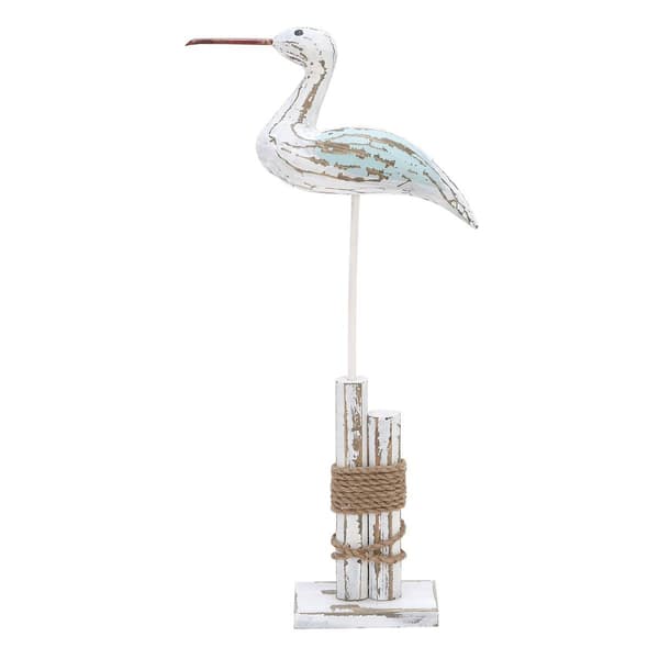 9th & Pike&#40;R&#41; Coastal Wood And Jute Seabird Sculpture - image 