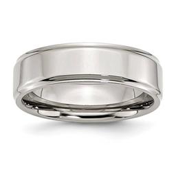 Mens Gentlemen's Classics(tm) Alluring Ridged Edge Wedding Band