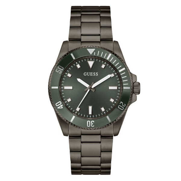Mens Guess Green Sunray Dial Analog Watch - GW0968G3