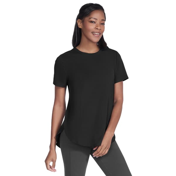 Womens Skechers Luxe Rib Short Sleeve Tunic Tee - image 