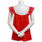 Womens BB Dakota Flutter Cap Sleeve Tropical Blouse - image 2