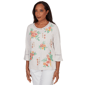 Womens Alfred Dunner Resort Living Tropical Stripe Blouse - image 3