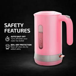 Ovente 1.8 Liter Electric Kettle w/ ProntoFill™ Lid - Pink