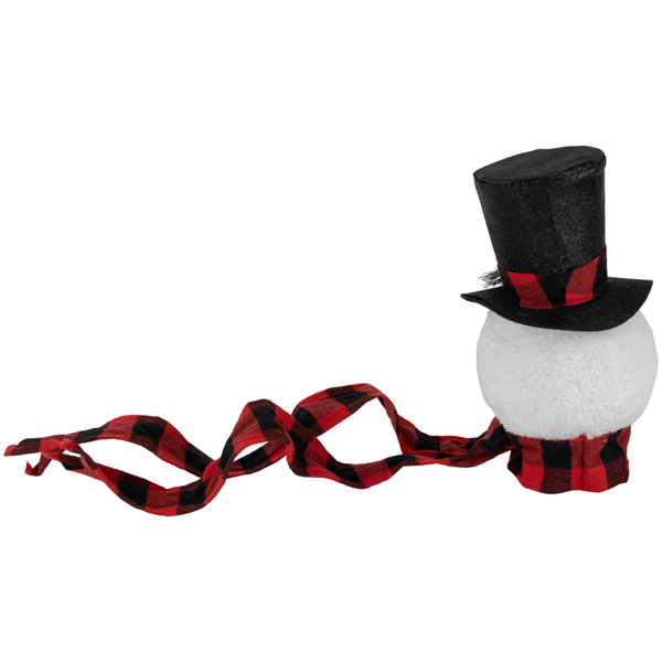 Northlight 12in. Plush Snowman in Top Hat Christmas Tree Topper
