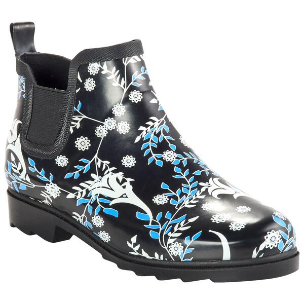 Womens Ella & Joy Chelsea Floral Ankle Rainboots - image 