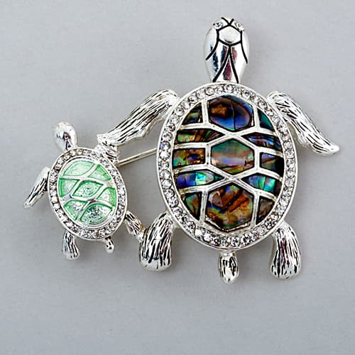 Napier Boxed Turtles Pin - image 