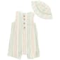Baby Girl (3-12M) Little Me Striped Romper with Hat - image 1