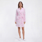 Womens Laura Ashley(R) Long Sleeve Bow Toile Shawl Collar Robe - image 1