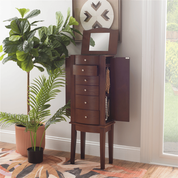 Linon Home Decor Maddie Espresso Jewelry Armoire