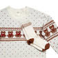 Juniors No Comment Mossy Fairisle Teddy Bear Bow Sweater-Gardenia - image 4