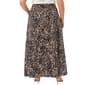 Plus Size NY Collection Tie Waist Brown Pelage Maxi Skirt - image 2